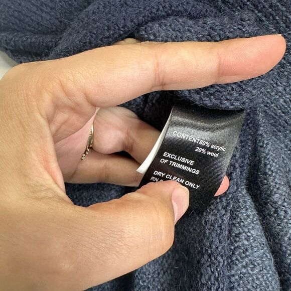 Wool Blend Women’s Blue Cowl Neck Size S/M‎ - Picture 5 of 6